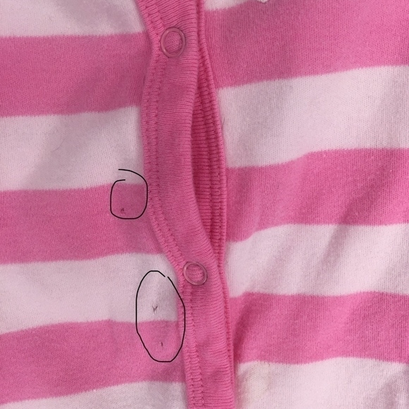 THE CHILDREN'S PLACE | pink striped onesie - Picture 4 of 5